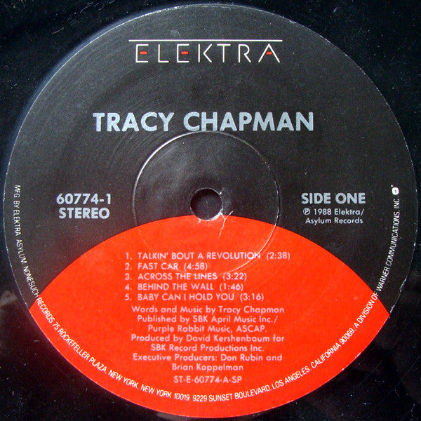 Tracy Chapman - Tracy Chapman - Mint- LP Record 1988 Elektra USA Original Vinyl - Pop Rock / Folk Rock - Shuga Records