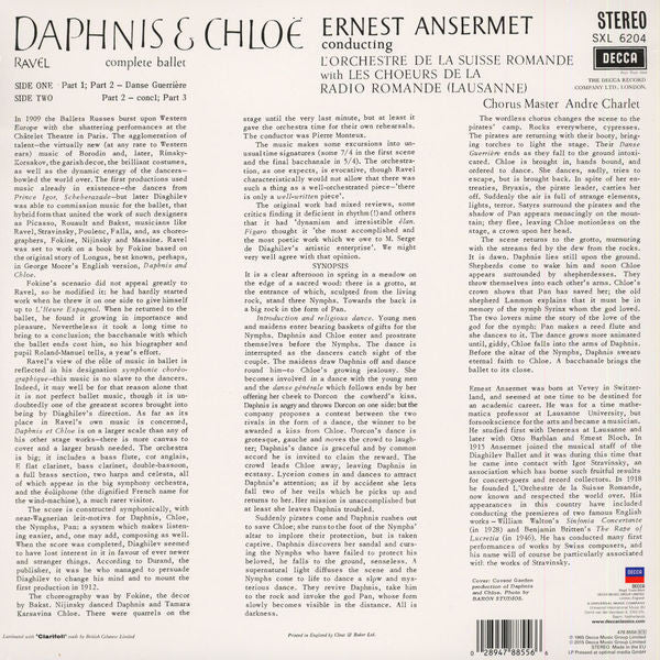 Ansermet - Ravel - Daphnis & Chloë Complete Ballet (1965) - Mint- LP Record 2015 Decca SXL UK Vinyl - Classical - Shuga Records