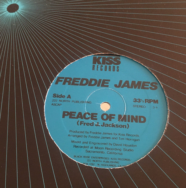 Freddie James – Peace of Mind - VG+ 12" Single Record 1981 Kiss USA Vinyl - Funk - Shuga Records