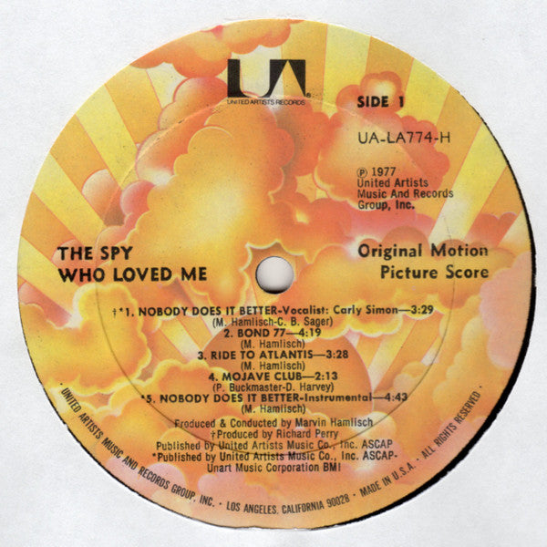 Marvin Hamlisch - The Spy Who Loved Me (Original Motion Picture Score) - VG+ LP Record 1977 United Artists USA Original Vinyl - Soundtrack - Shuga Records