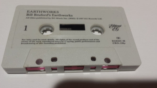 Bill Bruford's Earthworks - Earthworks - VG+ Cassette 1987 Editions EG USA Tape - Jazz / Fusion - Shuga Records