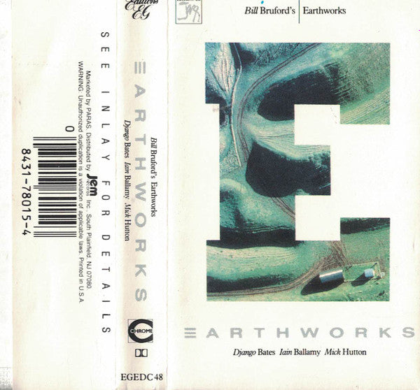 Bill Bruford's Earthworks - Earthworks - VG+ Cassette 1987 Editions EG USA Tape - Jazz / Fusion - Shuga Records