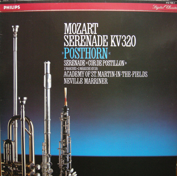 Neville Marriner - Mozart - Serenade KV320 "Posthorn" / 2 Marches - New (Saw Mark in Cover) LP Record 1984 Philips Digital Classics Netherlands Original Vinyl - Classical - Shuga Records
