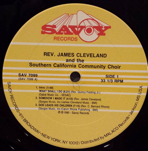 Rev. James Cleveland And The Southern California Community Choir - Having Church - VG+ 2 LP Record 1990 Savoy USA Vinyl - Gospel / Soul - Shuga Records