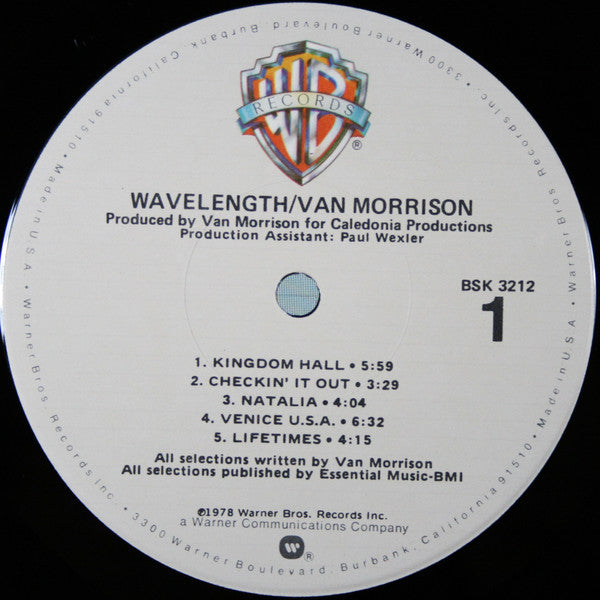 Van Morrison - Wavelength - VG+ LP Record 1978 Warner USA Vinyl - Pop Rock / Jazz / Soul - Shuga Records