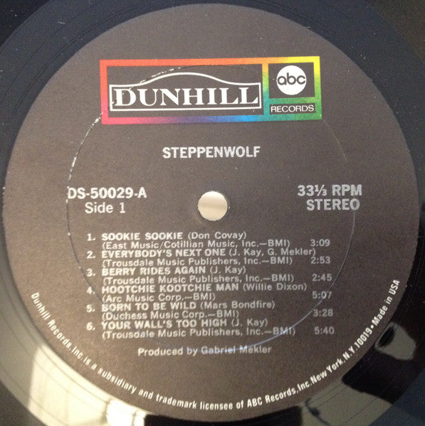Steppenwolf - Steppenwolf - VG+ LP Record 1968 ABC Dunhill USA Vinyl & Silver Foil Cover - Psychedelic Rock / Hard Rock - Shuga Records