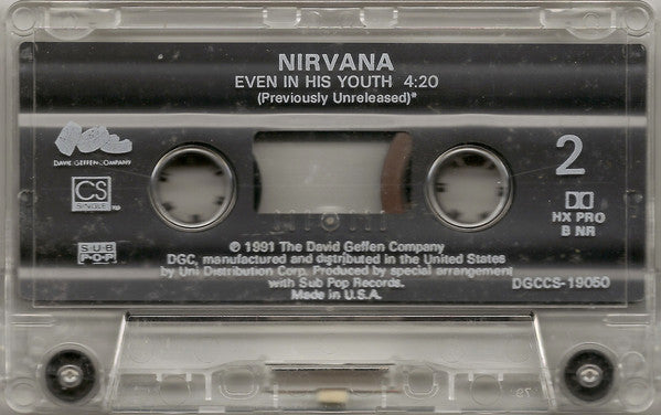 Nirvana - Smells Like Teen Spirit - Mint- (VG cover) Cassette Single 1991 Sub Pop DGC USA Original Tape - Rock / Grunge - Shuga Records