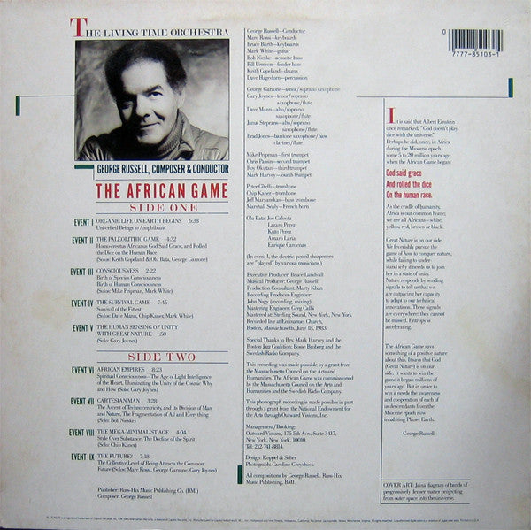 George Russell & The Living Time stra - The African Game - New LP Record 1985 Blue Note USA Promo Original Vinyl - Jazz / Free Jazz - Shuga Records