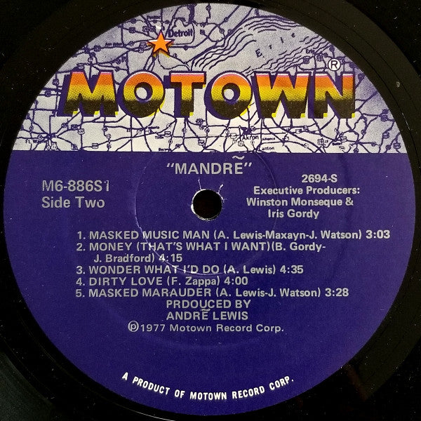 Mandré - Mandre - VG+ LP Record 1977 Motown USA Original Vinyl - Funk / Disco / Jazz-Funk - Shuga Records