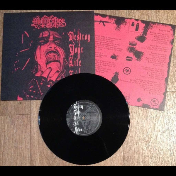 Mütiilation - Destroy Your Life For Satan (2001) - New 10" EP Record 2015 Osmose Productions France Black Vinyl & Insert - Black Metal - Shuga Records