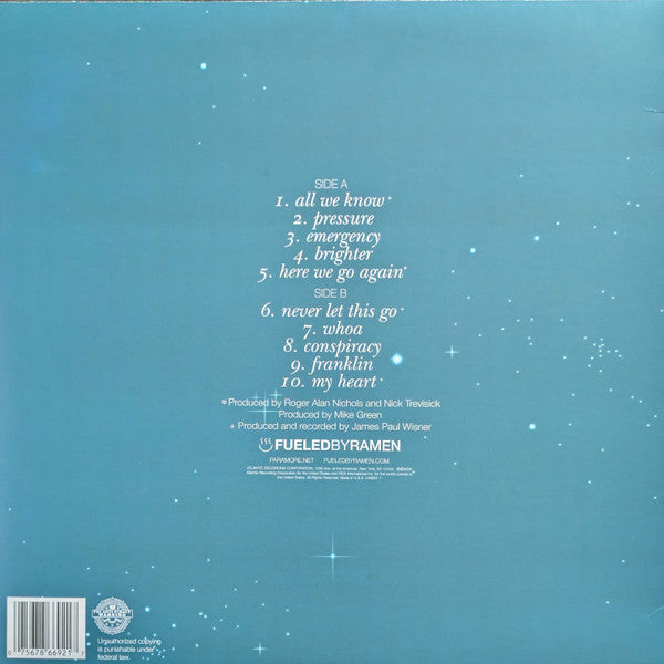Paramore - All We Know Is Falling (2005) - New LP Record 2015 Fueled By Ramen Black Vinyl - Pop Rock / Emo - Shuga Records