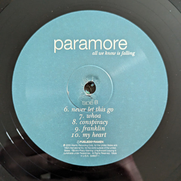 Paramore - All We Know Is Falling (2005) - New LP Record 2015 Fueled By Ramen Black Vinyl - Pop Rock / Emo - Shuga Records
