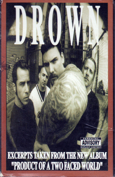 Drown - Excerpts Taken From The New Album "Product Of A Two Faced World" - Mint- Cassette 1998 Slipdisc Promo Tape - Industrial / Hard Rock - Shuga Records