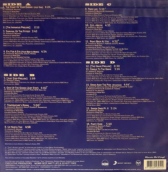 Mobb Deep - The Infamous (1995) - Mint- 2 LP Record 2015 Music On Vinyl Sony 180 gram Vinyl - Hardcore Hip-Hop / Boom Bap - Shuga Records