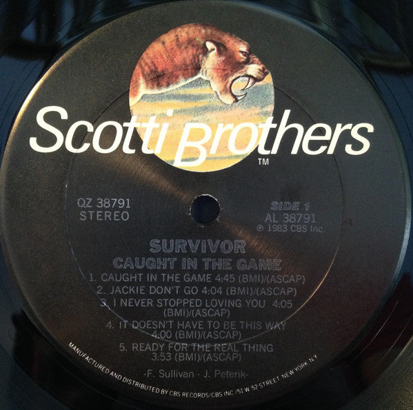 Survivor - Caught In The Game - VG+ LP Record 1983 Scotti Bros USA Vinyl - Hard Rock / AOR - Shuga Records
