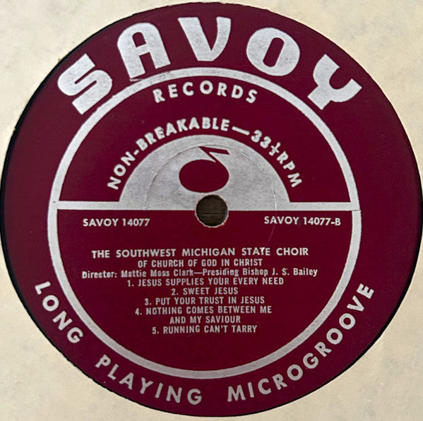The Southwest Michigan State Choir Of The Church Of God In Christ - Wonderful, Wonderful - VG+ LP Record 1964 Savoy USA Vinyl - Gospel - Shuga Records