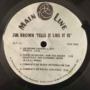 Jim Brown – Jim Brown Tells It Like It Is! - VG+ (no og cover) LP Record 1967 Main Line USA Vinyl - Speech - Shuga Records
