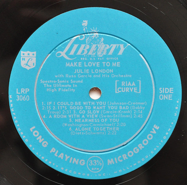 Julie London - Make Love To Me - VG+ (G- low grade cover) LP Record 1957 Liberty USA Mono Vinyl - Jazz / Pop Vocal - Shuga Records