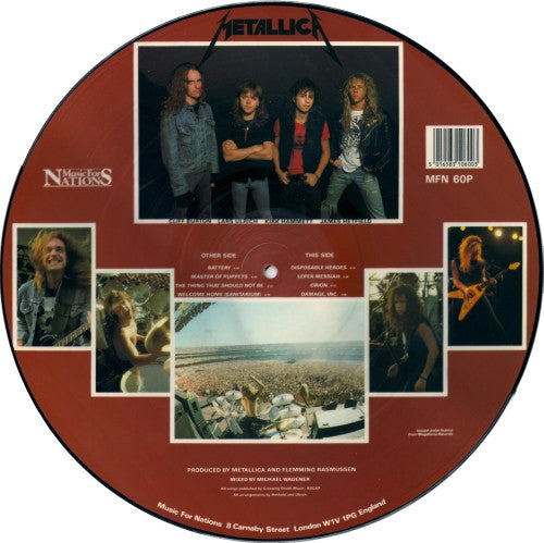 Metallica - Master Of Puppets - VG+ LP Record 1986 Music For Nations UK Picture Disc Vinyl - Rock / Thrash / Heavy Metal - Shuga Records