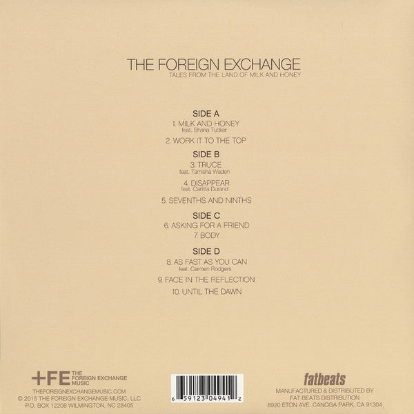 The Foreign Exchange ‎– Tales From The Land Of Milk And Honey - Mint- 2 LP Record 2015 Self Released Vinyl - Hip Hop / Neo Soul / Funk - Shuga Records