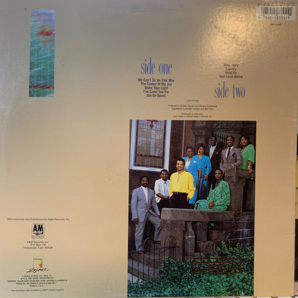 The Richard Smallwood Singers - Textures - VG+ LP Record 1987 Rejoice USA Vinyl - Soul / Gospel