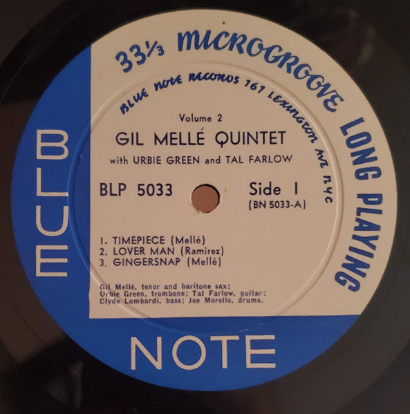 Gil Melle Quintet With Urbie Green And Tal Farlow – Volume 2 - VG+ 10" LP Record 1953 Blue Note Mono Original Vinyl - Jazz /Cool Jazz
