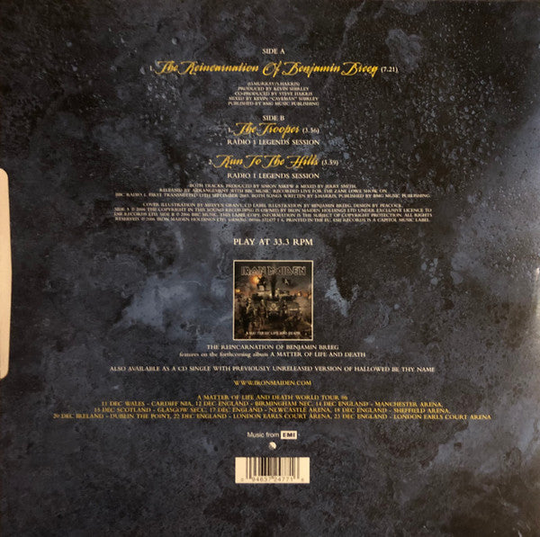 Iron Maiden - The Reincarnation Of Benjamin Breeg - Mint- 10" EP Record 2006 EMI UK Milky Clear Vinyl & Sticker - Heavy Metal - Shuga Records