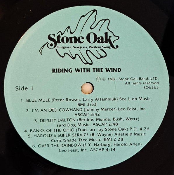 Stone Oak ‎– Riding With The Wind - New LP Record 1981 Private Press Outside WI USA Vinyl - Bluegrass / Country / Folk Rock - Shuga Records