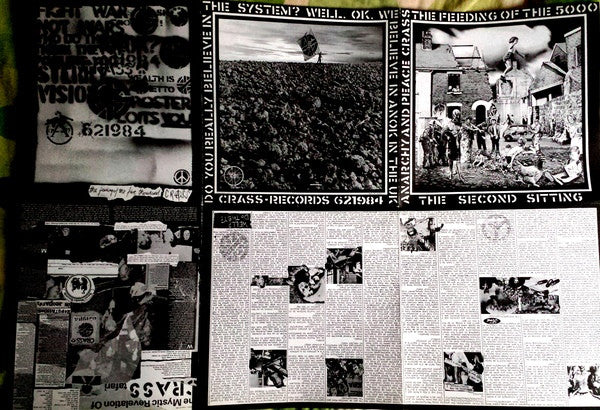 Crass (1979) ‎– The Feeding Of The 5000 (The Second Sitting) (1979) - VG+ LP Record 2000's Crass France Vinyl & Poster Sleeve - Punk Rock - Shuga Records