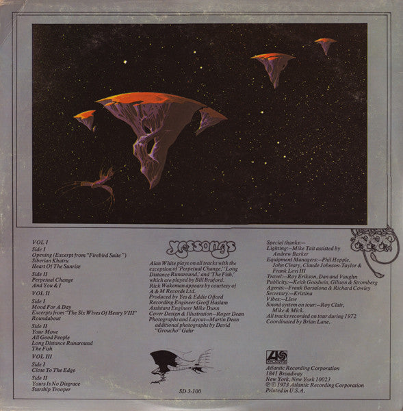 Yes - Yessongs - Mint- 3 LP Record 1973 Atlantic USA Original Vinyl & Book - Classic Rock / Prog Rock - Shuga Records