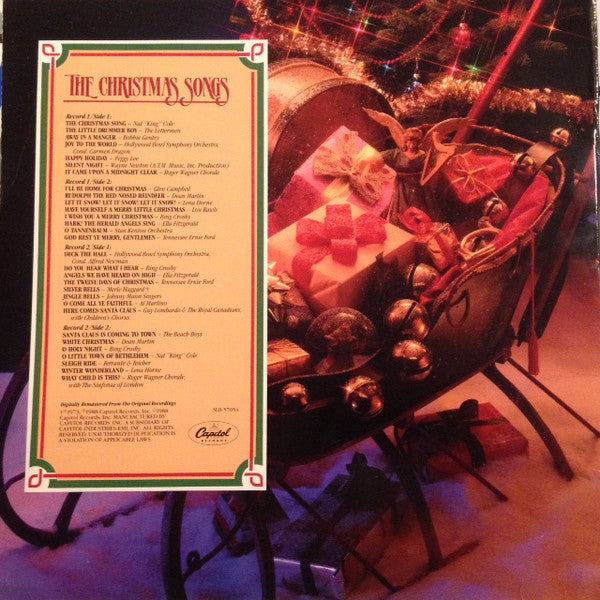 Various - The Christmas Songs - Mint- 2 LP Record 1988 Capitol USA Vinyl - Holiday / Pop / Jazz - Shuga Records