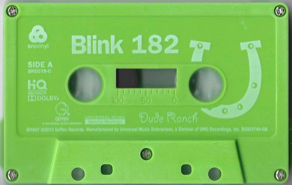 Blink-182 - Dude Ranch (1997) - New Cassette 2015 Geffen SRC Green Tape with White Ink - Pop Rock / Pop Punk - Shuga Records