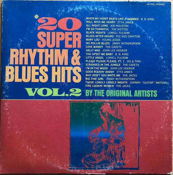 Various - 20 Super Rhythm & Blues Hits Vol.2 - VG+ LP Record United USA Vinyl - Blues / Rhythm & Blues / Rock & Roll - Shuga Records