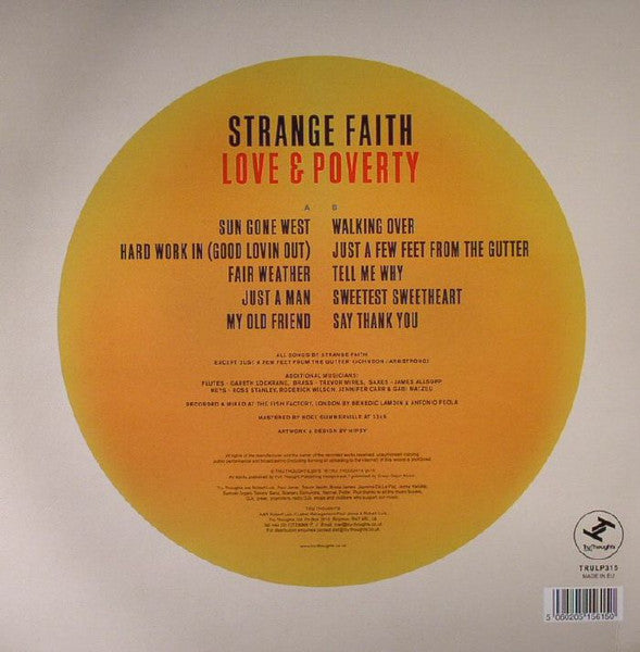 Strange Faith - Love & Poverty - New LP Record 2015 Tru Thoughts UK Vinyl & Download - Soul / Neo Soul / Funk - Shuga Records