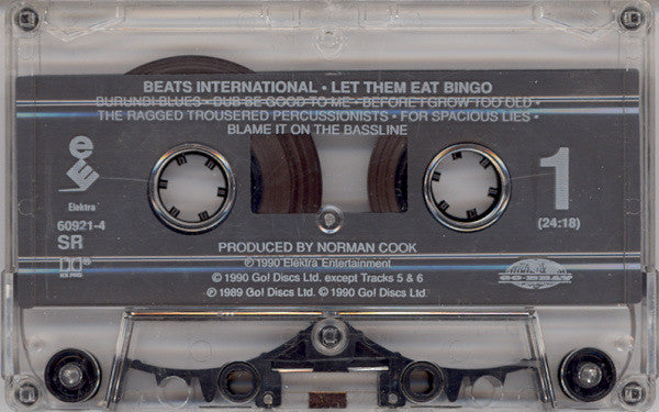 Beats International - Let Them Eat Bingo - Mint- Cassette 1990 Go! Beat Elektra USA Tape - Electronic / Dub / Leftfield - Shuga Records