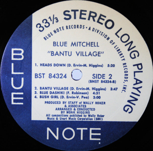 Blue Mitchell - Bantu Village - VG+ (VG- cover) LP Record 1969 Blue Note USA - Jazz / Jazz-Funk - Shuga Records