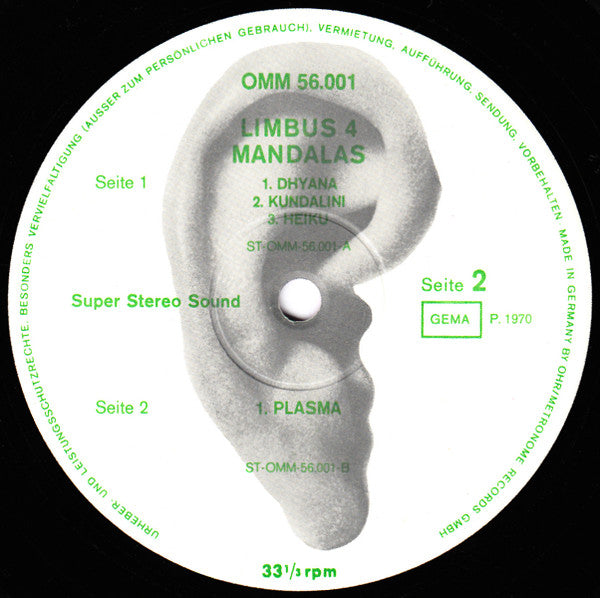 Limbus 4 - Mandalas - VG+ LP Record 1970 Ohr Germany Vinyl & Door Cover - Krautrock  / Abstract / Experimental - Shuga Records