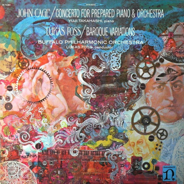 John Cage & Lukas Foss - Concerto For Prepared Piano & Orchestra / Baroque Variations - Mint- (VG cover) LP Record 1968 Nonesuch USA Vinyl - Classical / Contemporary - Shuga Records