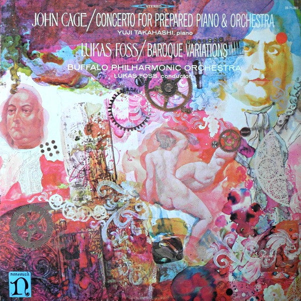 John Cage & Lukas Foss - Concerto For Prepared Piano & Orchestra / Baroque Variations - Mint- (VG cover) LP Record 1968 Nonesuch USA Vinyl - Classical / Contemporary - Shuga Records