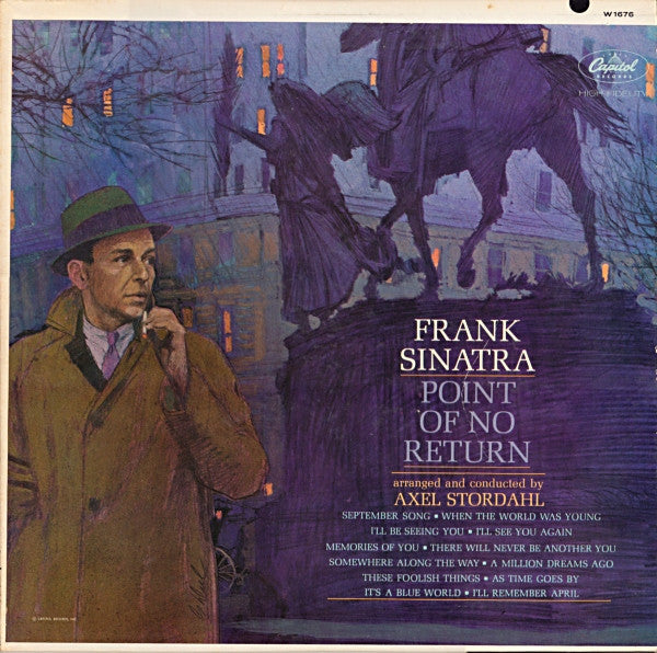 Frank Sinatra - Point Of No Return (1962) - Mint- LP Record 1978 Capitol USA Original Vinyl - Jazz / Vocal - Shuga Records
