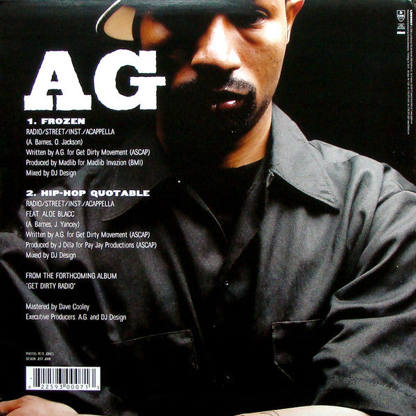AG - Frozen / Hip Hop Quotable - New 12" Single Record 2006 Look USA Vinyl - Hip Hop / - Shuga Records