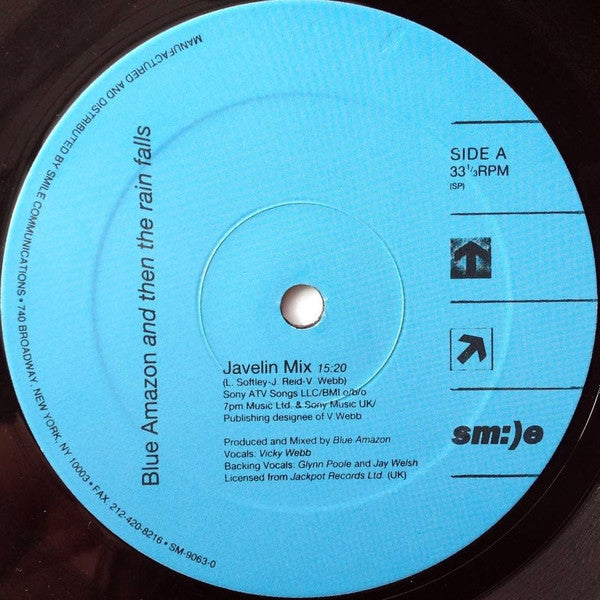 Blue Amazon - And Then The Rain Falls - VG+ 2x 12" Single Record 1997 Sm:)e Communications USA Vinyl - Trance / Garage House / Drum n Bass / Ambient - Shuga Records