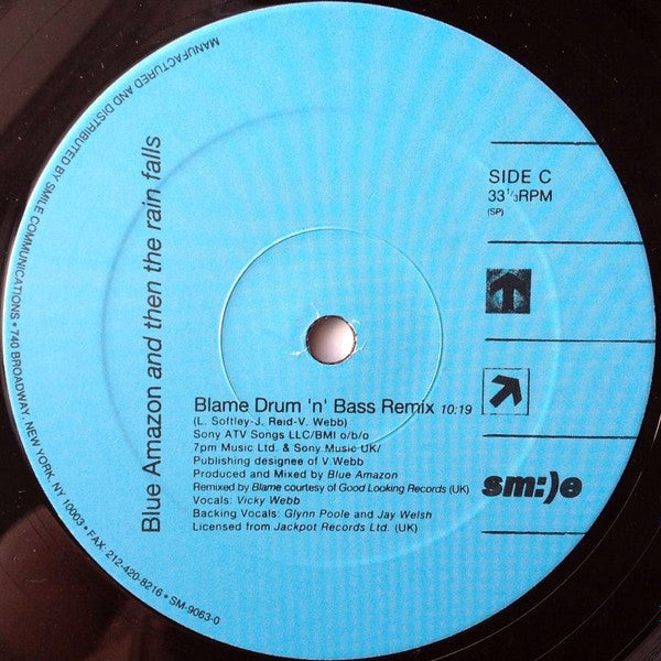 Blue Amazon - And Then The Rain Falls - VG+ 2x 12" Single Record 1997 Sm:)e Communications USA Vinyl - Trance / Garage House / Drum n Bass / Ambient - Shuga Records