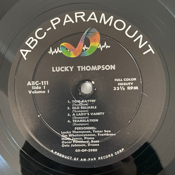 Lucky Thompson Featuring Oscar Pettiford - Vol.1 - VG- (Low Grade) LP Record 1956 ABC-Paramount Original Vinyl - Jazz / Hard Bop - Shuga Records