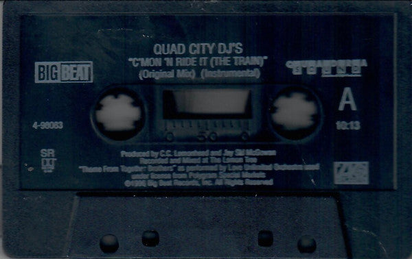 Quad City DJ's - C'Mon Ride It (The Train) - VG+ Cassette Single 1996 Big Beat Atlantic USA Tape - Hip Hop / Bass Music - Shuga Records