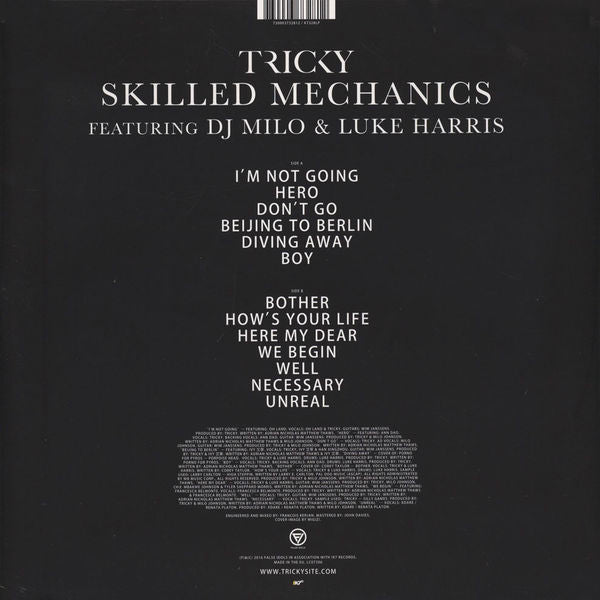 Tricky Featuring Dj Milo & Luke Harris - Skilled Mechanics - VG+ LP Record 2016 False Idols !K7 Europe Vinyl - Electronic / Trip Hop - Shuga Records