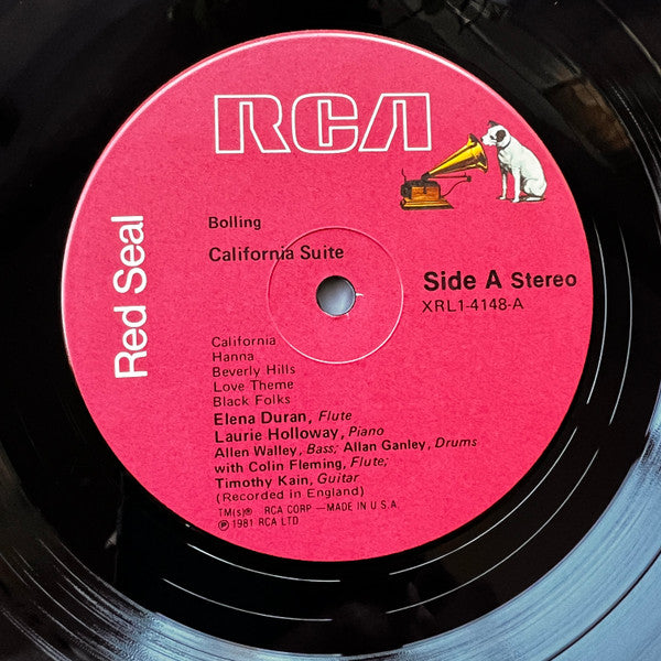 Elena Duran And The Laurie Holloway Trio - California Suite / Suite For Flute And Jazz Piano - Mint- LP Record 1981 RCA USA Vinyl - Jazz
