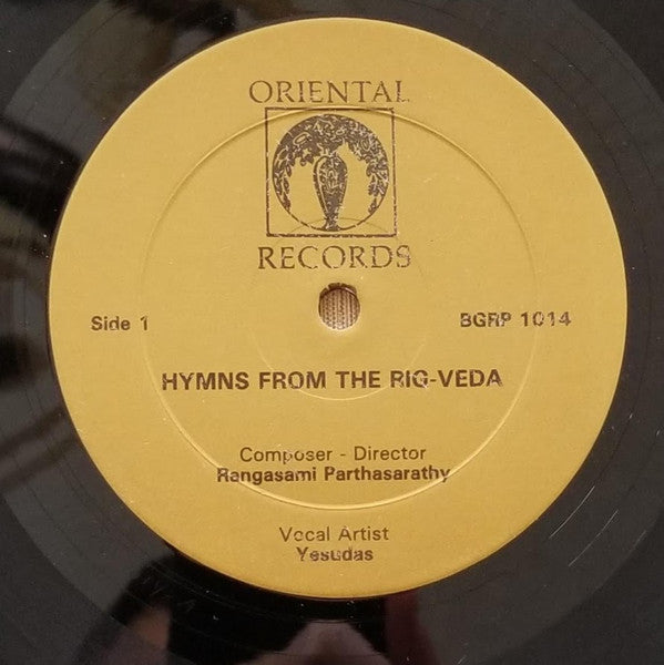 Rangasami Parthasarathy & Yesudas - Hymns From The Rig-Veda - VG+ LP Record 1979 Oriental USA Vinyl & Booklet - Indian Classical / World Music - Shuga Records
