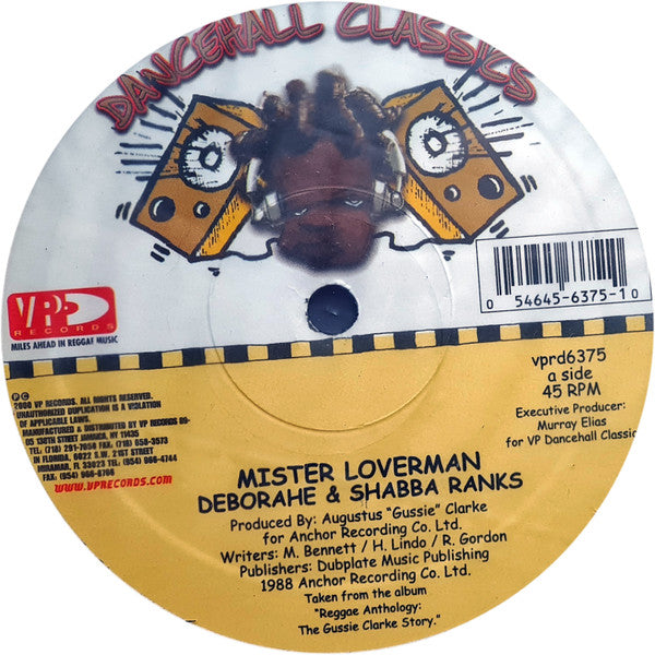 Deborahe & Shabba Ranks - Mister Loverman - VG+ 12" Single Record 2000 VP USA Vinyl - Reggae / Dancehall