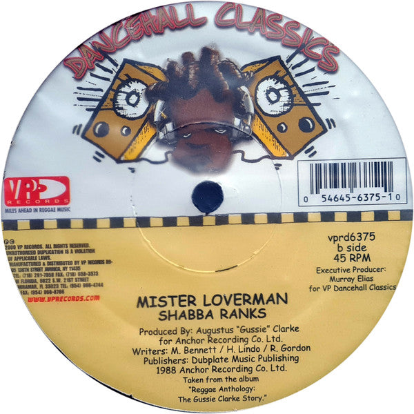 Deborahe & Shabba Ranks - Mister Loverman - VG+ 12" Single Record 2000 VP USA Vinyl - Reggae / Dancehall